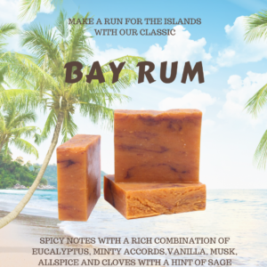1 Bay Rum Bar Soap – Bold Masculine Scent for Men | Pleasant Run Farms