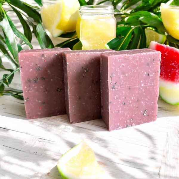 Watermelon Lemonade Soap Bar|Handmade Organic Summer Soap | Cold Process | Fruity Artisan Skincare - Image 9