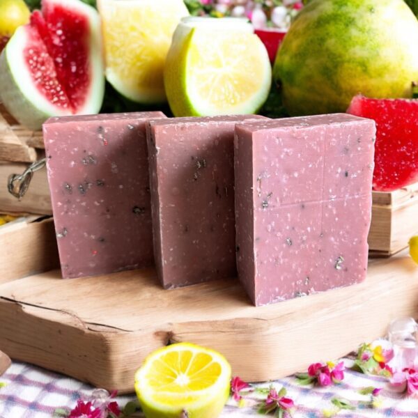 Watermelon Lemonade Soap Bar|Handmade Organic Summer Soap | Cold Process | Fruity Artisan Skincare - Image 6