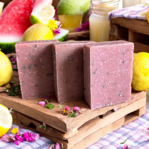 Watermelon Lemonade Soap Bar|Handmade Organic Summer Soap | Cold Process | Fruity Artisan Skincare - Image 5